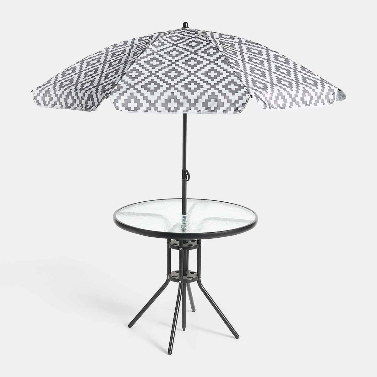 6-Piece Geometric Patio Set - Grey Patio set