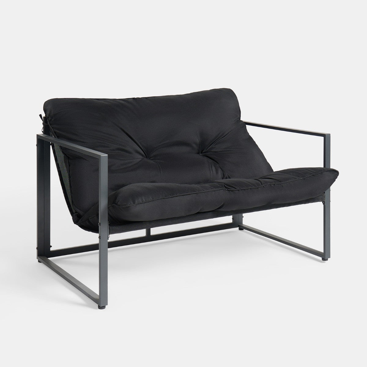 Miami 4 Seater Outdoor Lounger Set - Black - Truly Yours