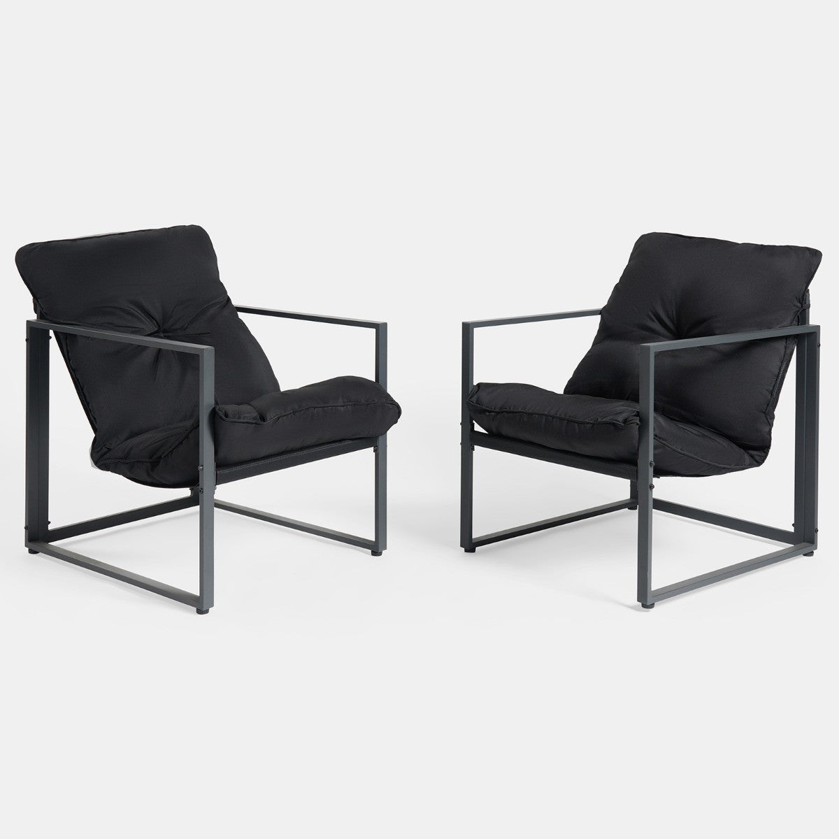 Miami 4 Seater Outdoor Lounger Set - Black - Truly Yours