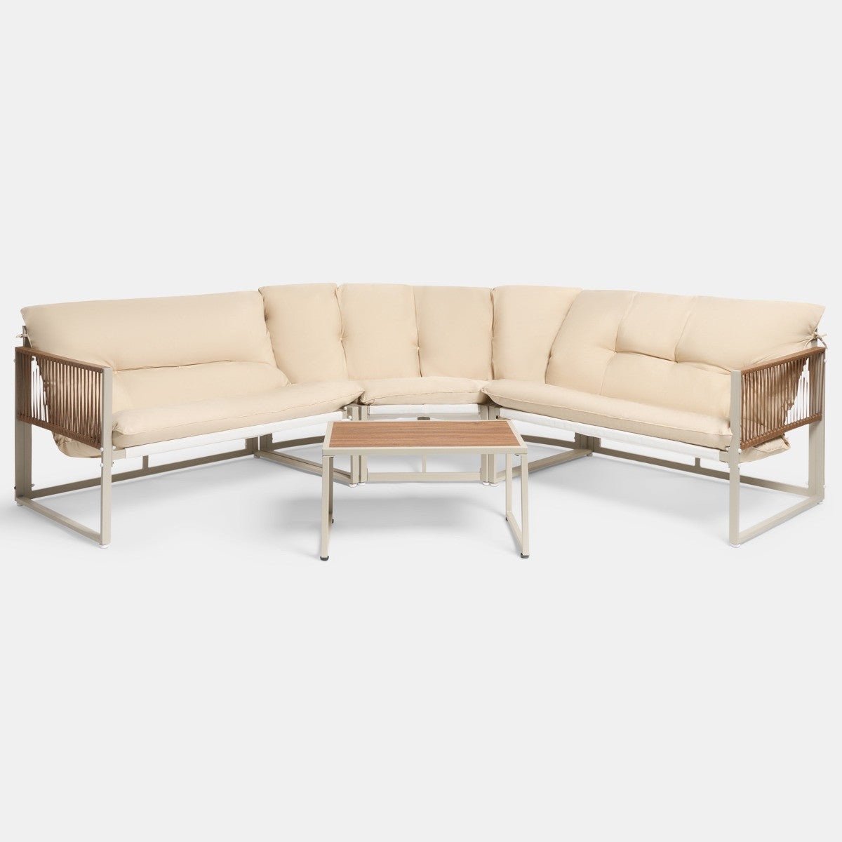 Santorini 5 Seater Corner Sofa Set - Natural - Truly Yours