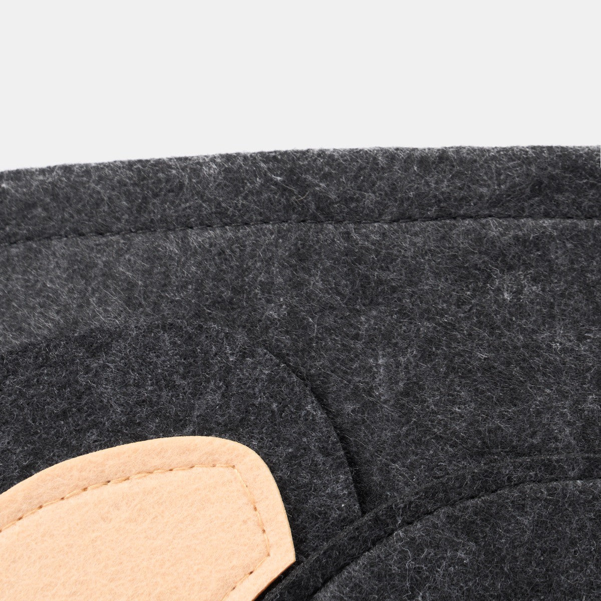 Elephant Felt Storage Basket - Charcoal