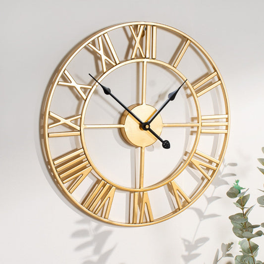 Skeleton Wall Clock - Gold Clock