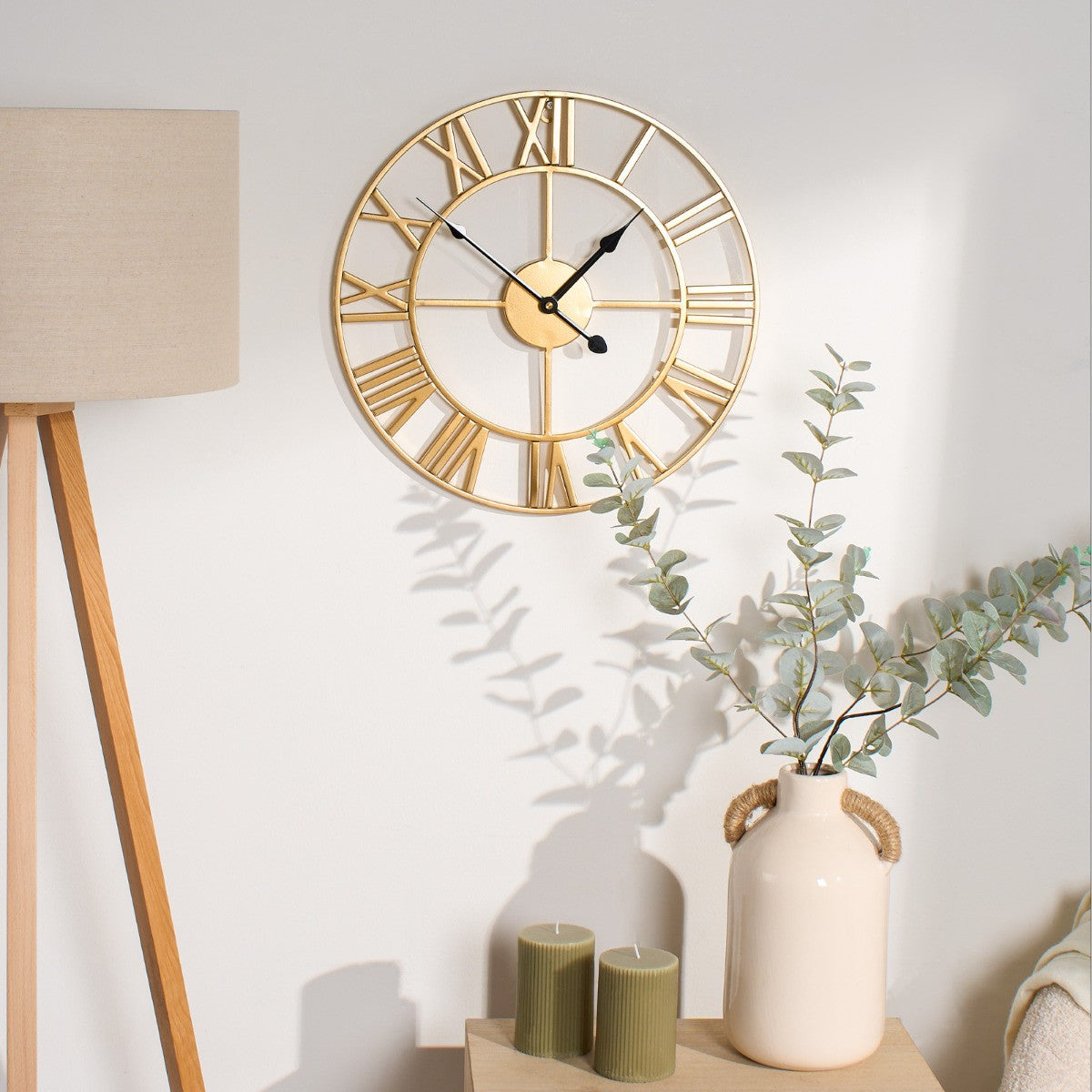 Skeleton Wall Clock - Gold Clock