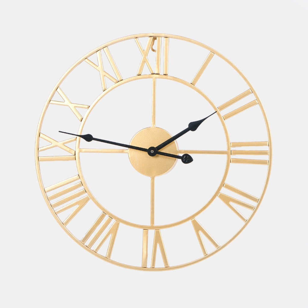 Skeleton Wall Clock - Gold Clock
