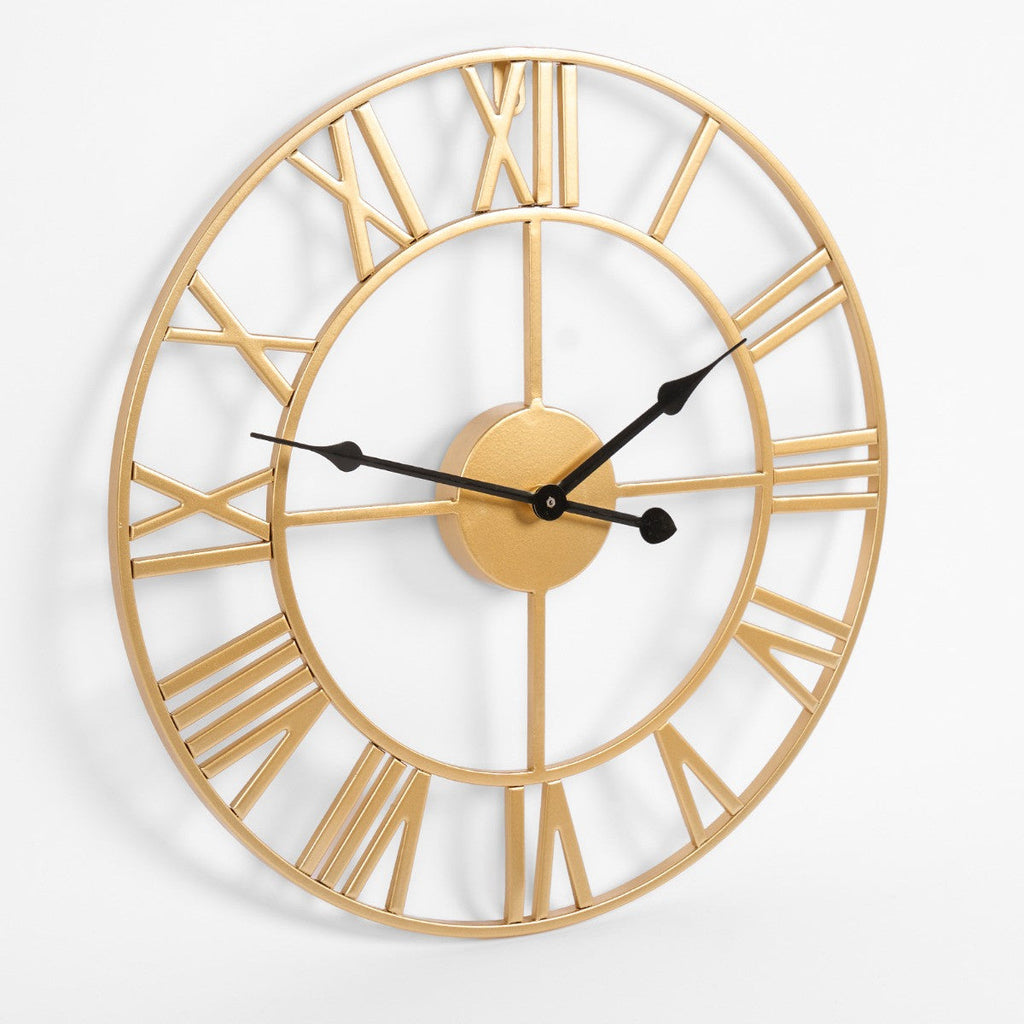 Skeleton Wall Clock - Gold Clock