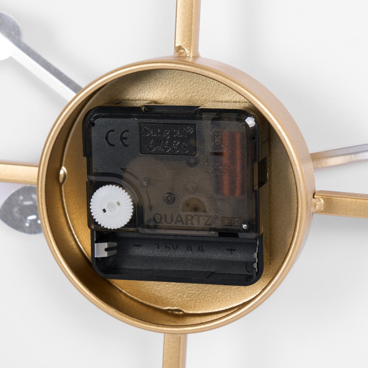 Skeleton Wall Clock - Gold Clock