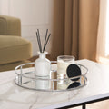 Round Mirrored Tray - Silver - Truly Yours
