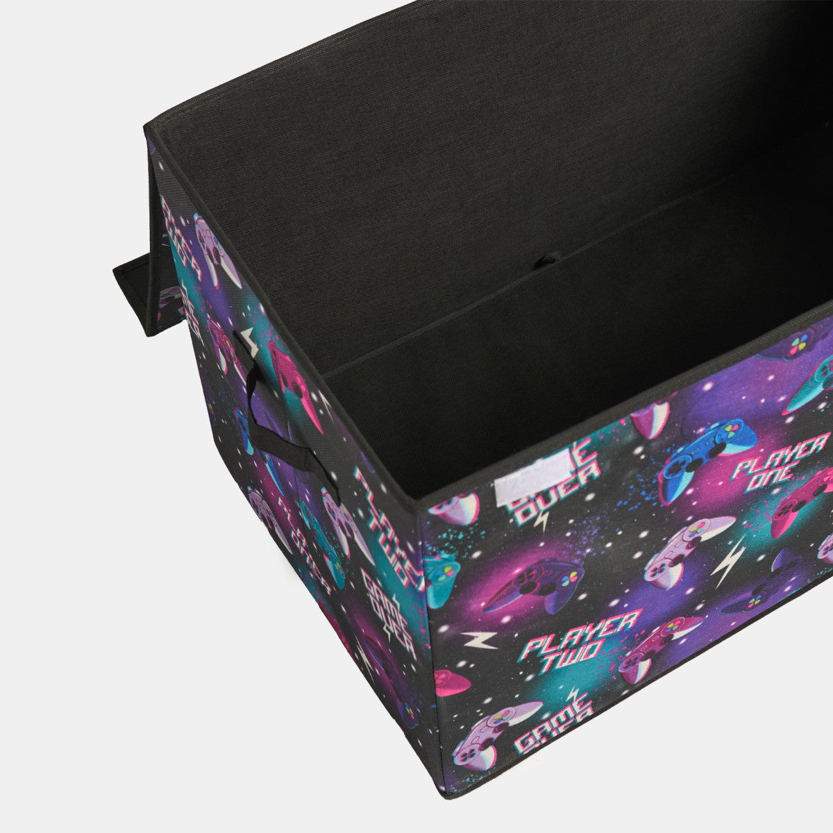 Gaming Large Collapsible Storage Box with Lid - Neon Storage