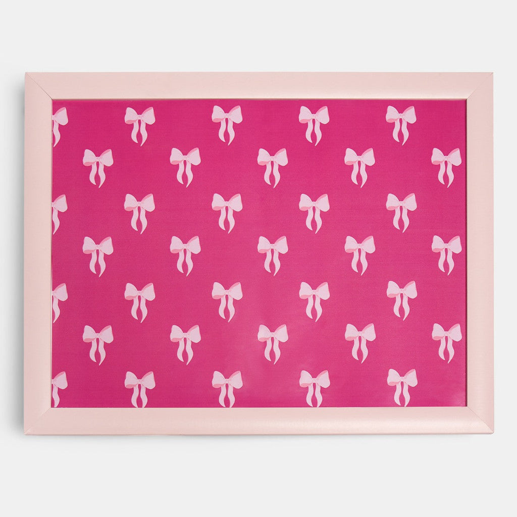 Bow Print Lap Tray - Hot Pink Tray