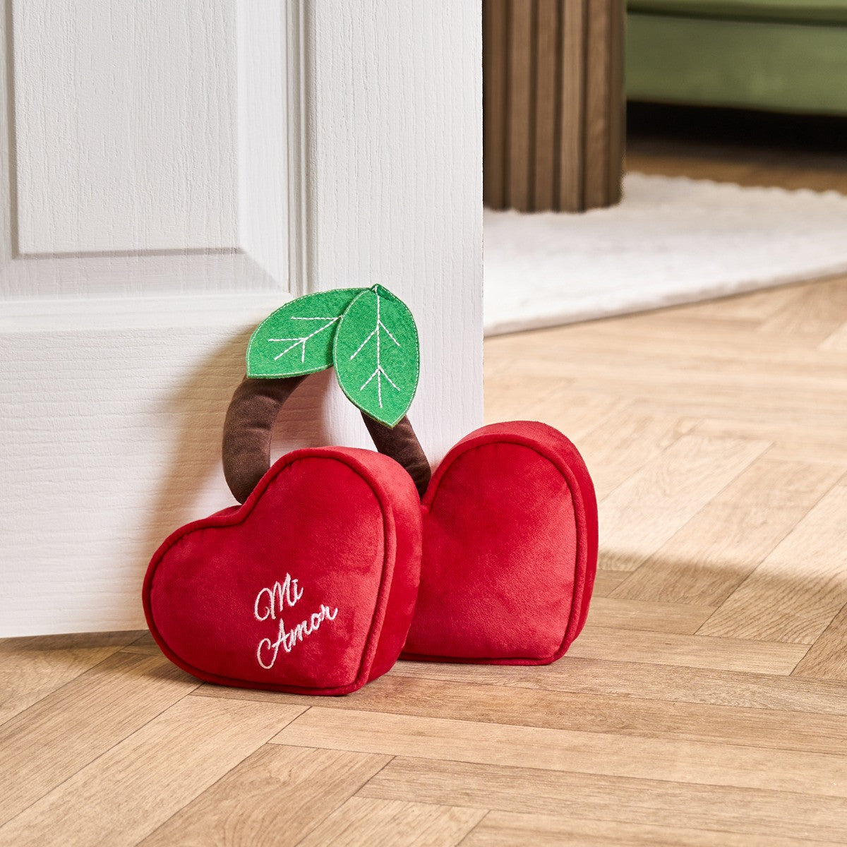 Heart Cherry Doorstop - Red