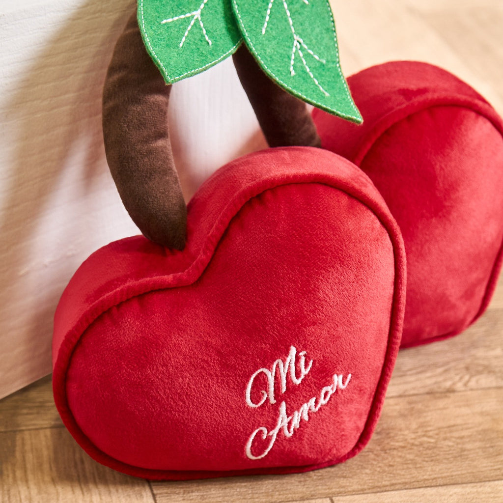 Heart Cherry Doorstop - Red