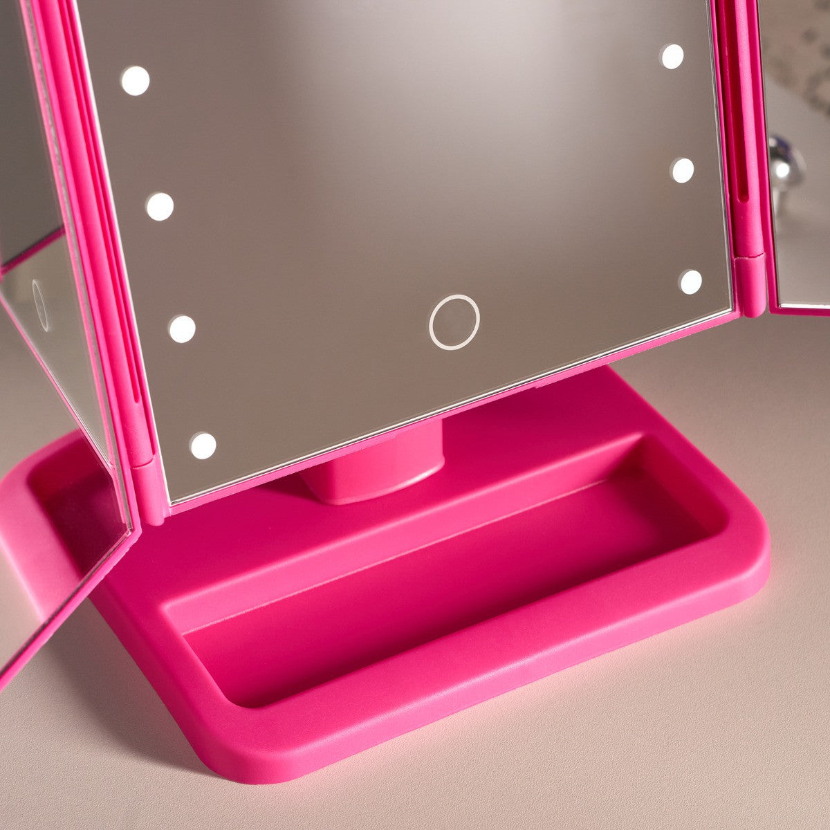 LED 3-Way Vanity Mirror - Hot Pink - Truly Yours