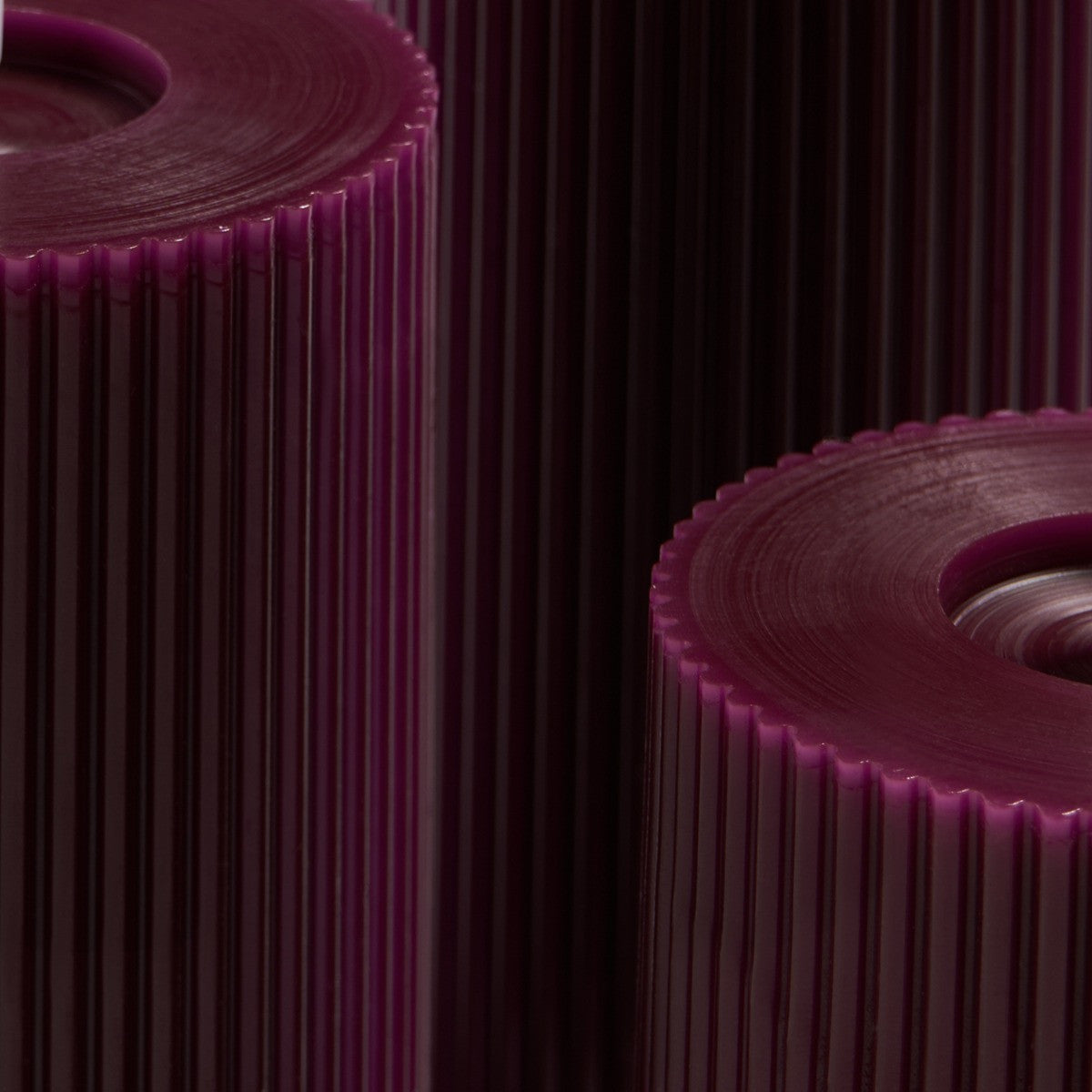 LED Ribbed Candles - 3 Pack Various Colours - Truly Yours