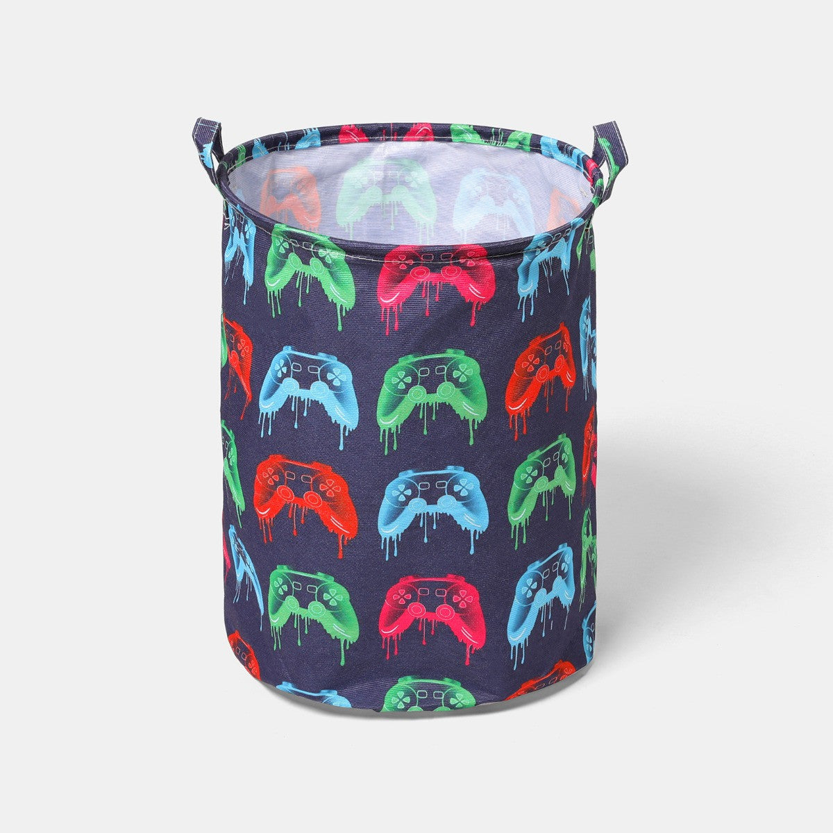 Neon Drip Gaming Print Storage Basket - Multi