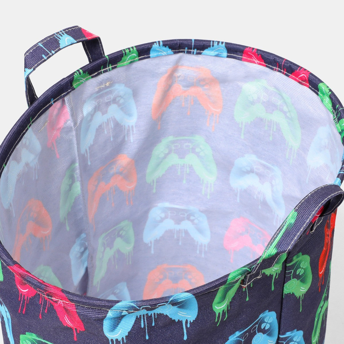 Neon Drip Gaming Print Storage Basket - Multi