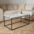 Manhattan Marble Effect Rectangle Coffee Table - Black/White Coffee table
