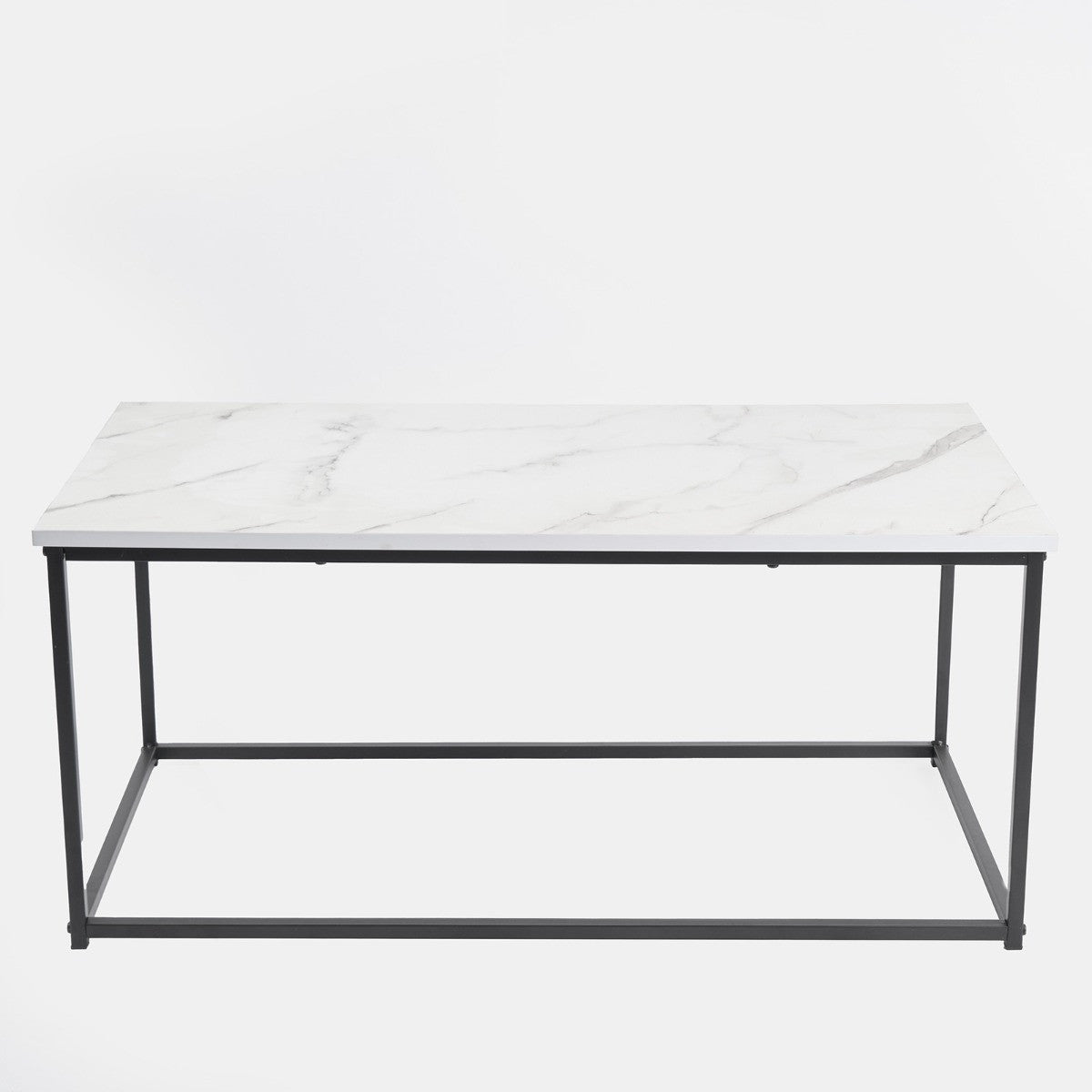 Manhattan Marble Effect Rectangle Coffee Table - Black/White Coffee table