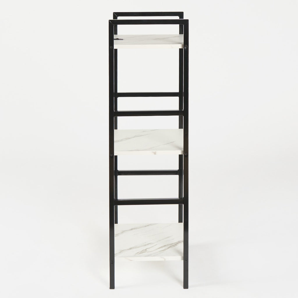 Manhattan Marble Effect 3-Tier Shelving Unit - Black/White - Truly Yours