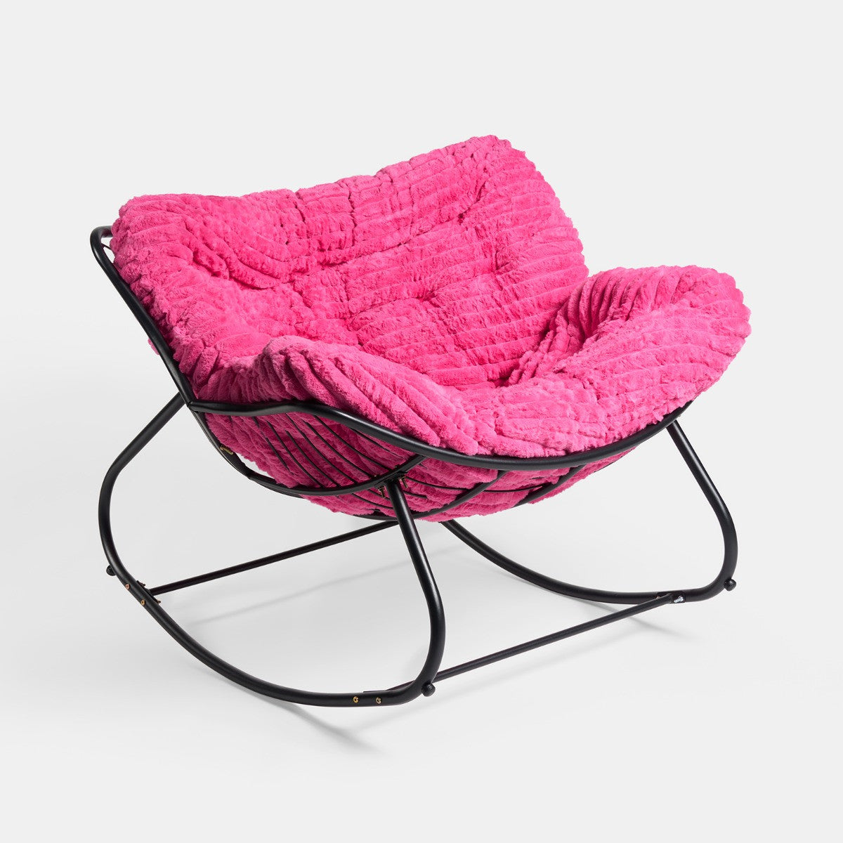 Ribbed Faux Fur Rocking Chair - 4 colours - Truly Yours