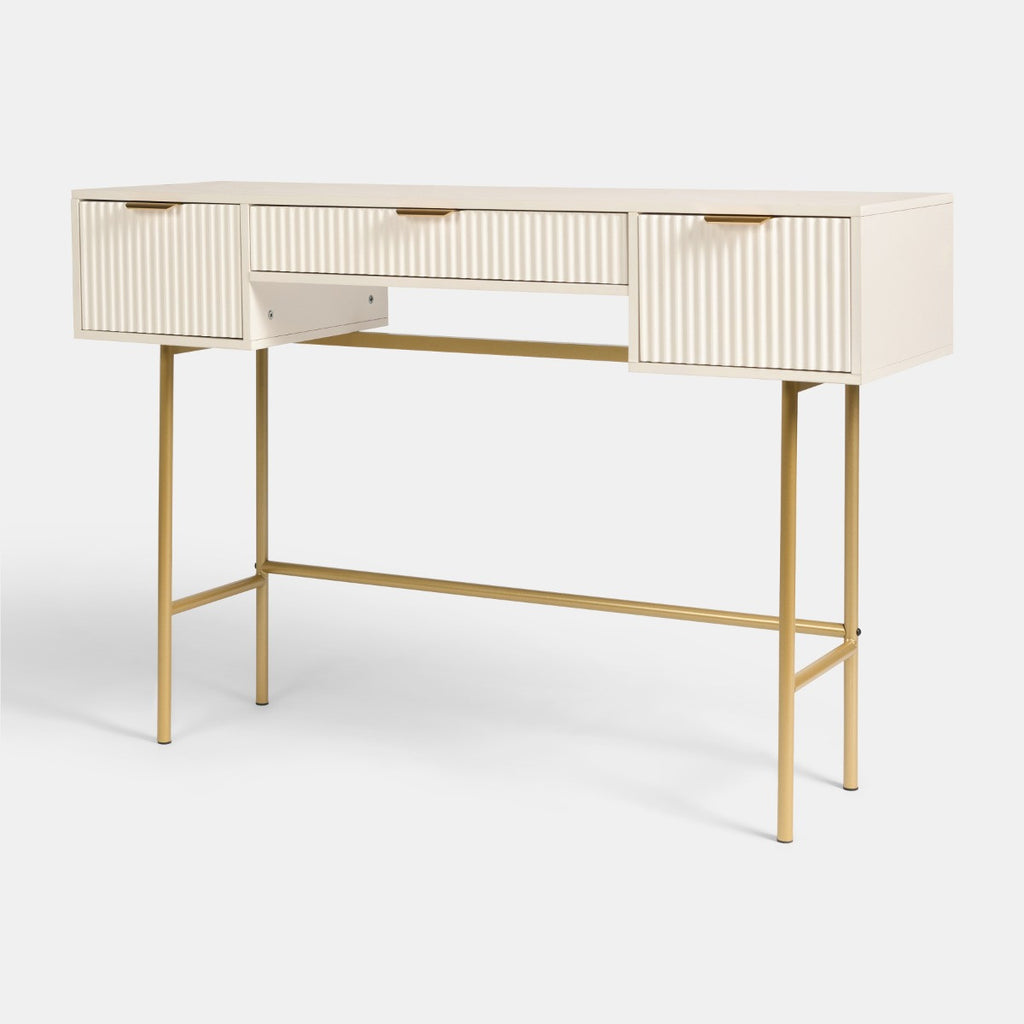 Ribbed Dressing Table - Cream - Truly Yours