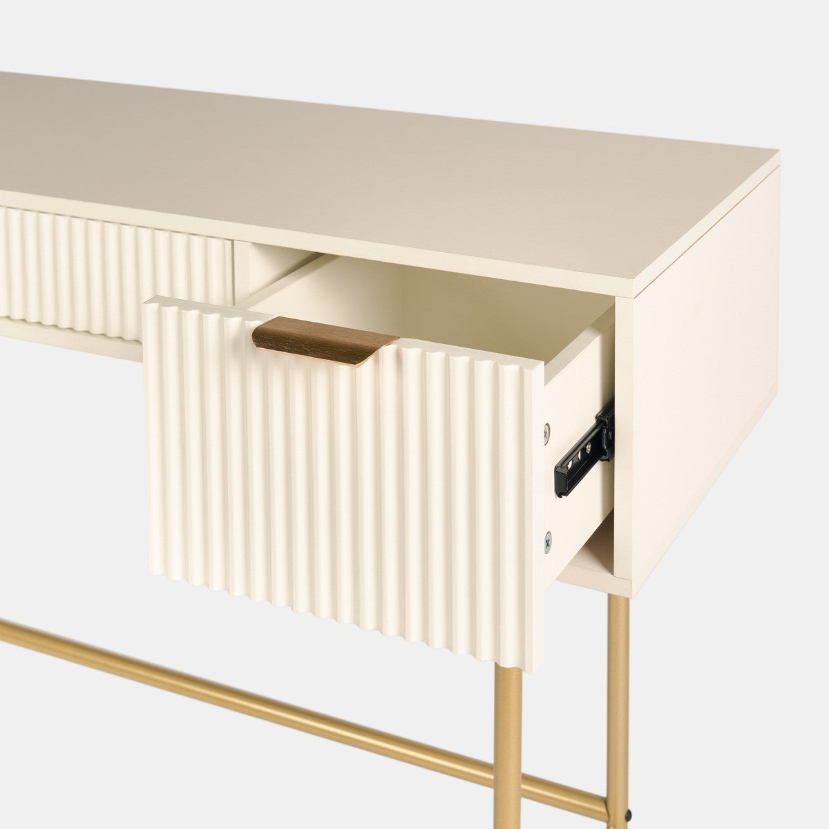 Ribbed Dressing Table - Cream - Truly Yours