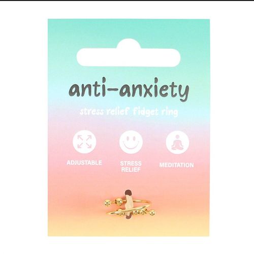 Gold Tone Anti-Anxiety Metal Fidget Ring (20/40) Fidget ring