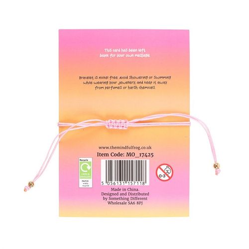 You Are Loved Rose Quartz Crystal Heart Bracelet Bracelet