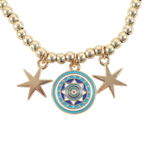 All Seeing Eye Beaded Charm Bracelet - Truly Yours