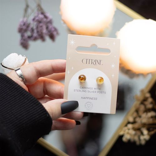 Citrine Semi Precious Crystal Earrings - Truly Yours