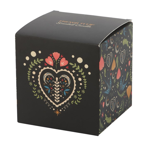 Midnight Bloom Black French Tulip Scented Candle Candle