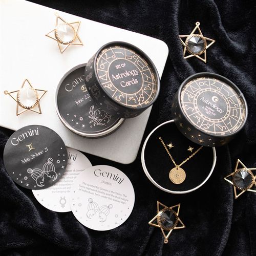 Astrology Wheel Earring and Necklace Set - Truly Yours