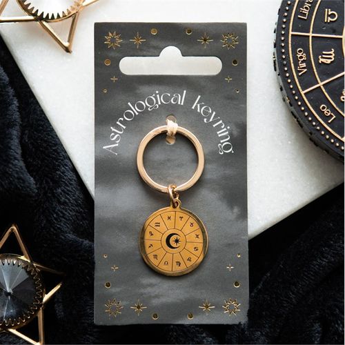Astrology Wheel Keyring - Truly Yours