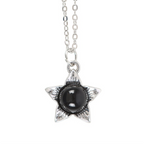 Deadly Nightshade Necklace with Black Obsidian on Greeting Card
