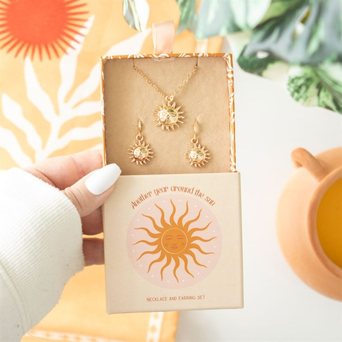 Sun Earring and Necklace Set - Truly Yours