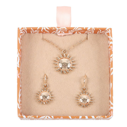 Sun Earring and Necklace Set - Truly Yours