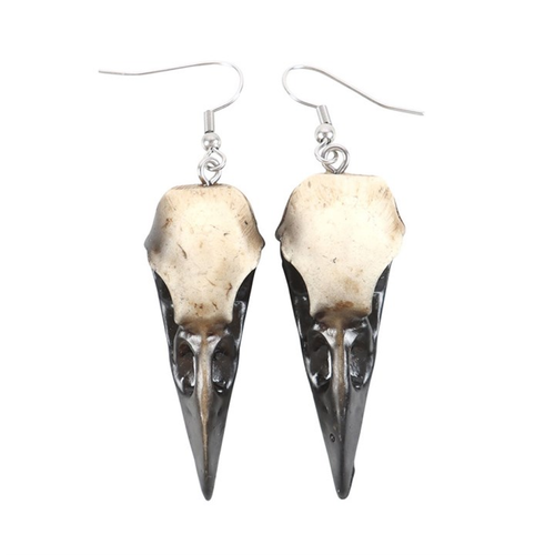 Resin Crow Skull Earrings - Truly Yours