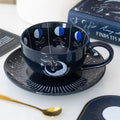 Blue Moon Phase Teacup and Saucer Cup