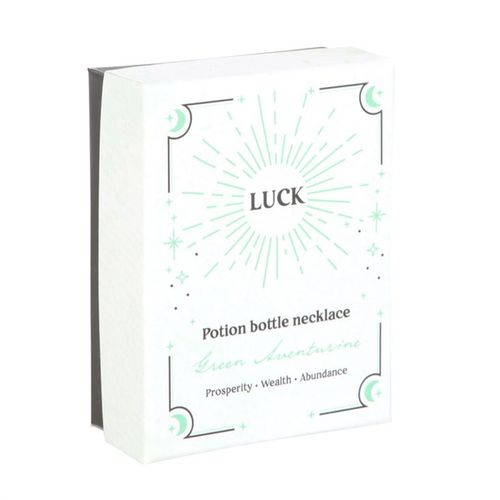 Luck Green Aventurine Crystal Chip Potion Bottle Necklace - Truly Yours