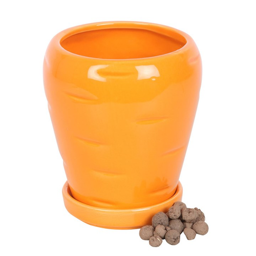 Carrot Shaped Plant Pot with Parsley Seed Balls Plant Pots