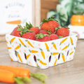 Carrot Patch Ceramic Berry Basket Bowl