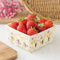 Daisy & Duck Print Ceramic Berry Basket Dish