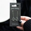 Black Obsidian Spider Threader Earrings - Truly Yours