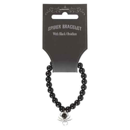 Spider Black Obsidian Beaded Bracelet - Truly Yours