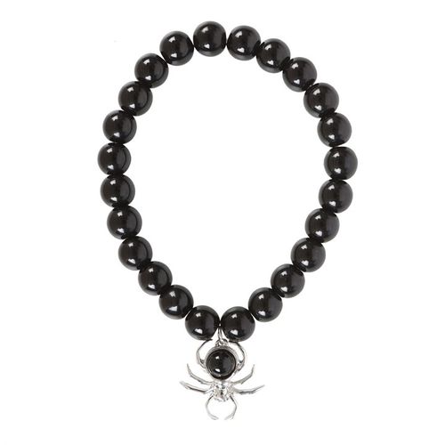 Spider Black Obsidian Beaded Bracelet - Truly Yours