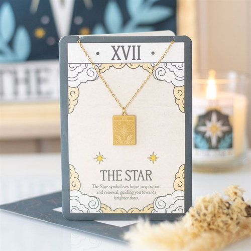 The Star Vintage Tarot Necklace on Greeting Card - Truly Yours