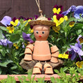 Small Terracotta Pot Man Garden decor