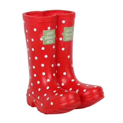 Red Welly Boot Planter Planter