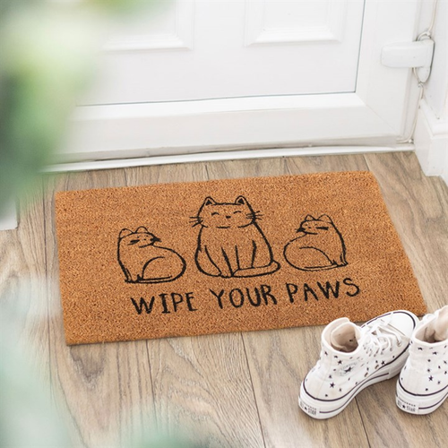 Natural Wipe Your Paws Cat Doormat Doormat