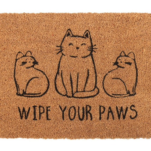 Natural Wipe Your Paws Cat Doormat Doormat