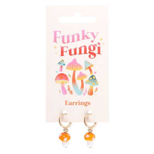 Orange Mushroom Dangle Earrings - Truly Yours